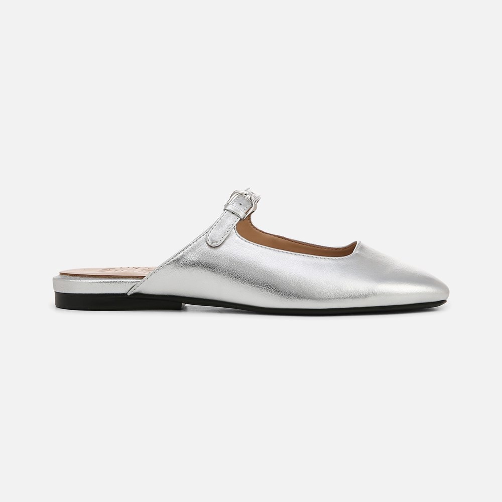 Naturalizer Apple Mary Jane Mule - Silver Faux Leather
