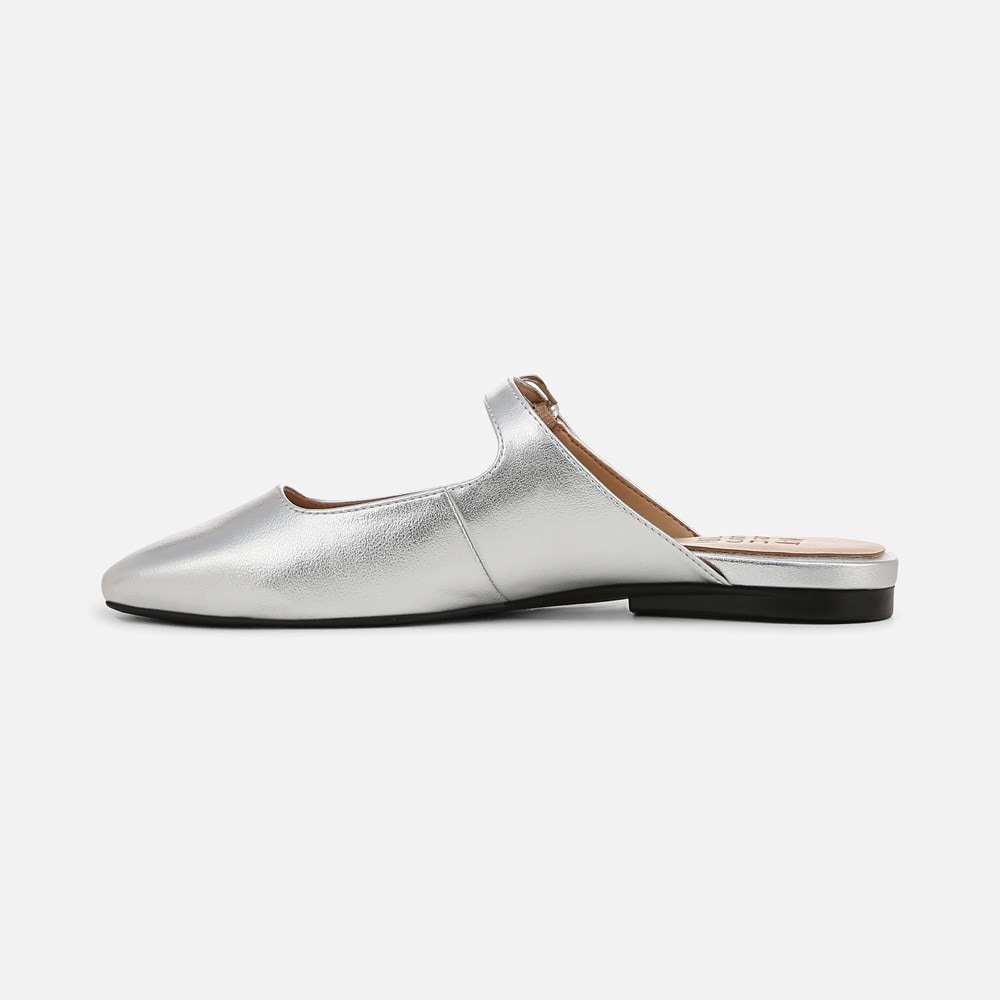 Naturalizer Apple Mary Jane Mule - Silver Faux Leather