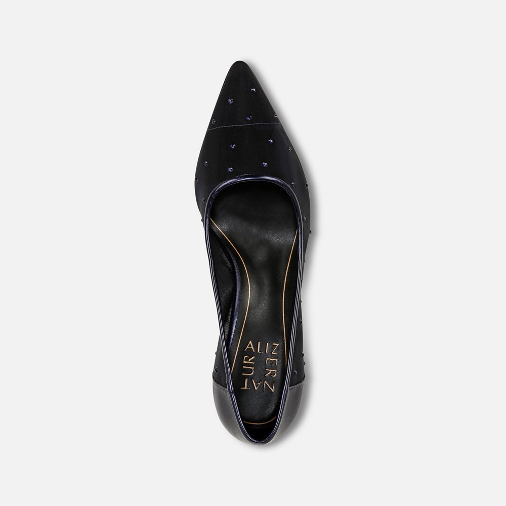 Naturalizer Everly Pump - Midnight Blue Faux Leather \\u0026 Mesh