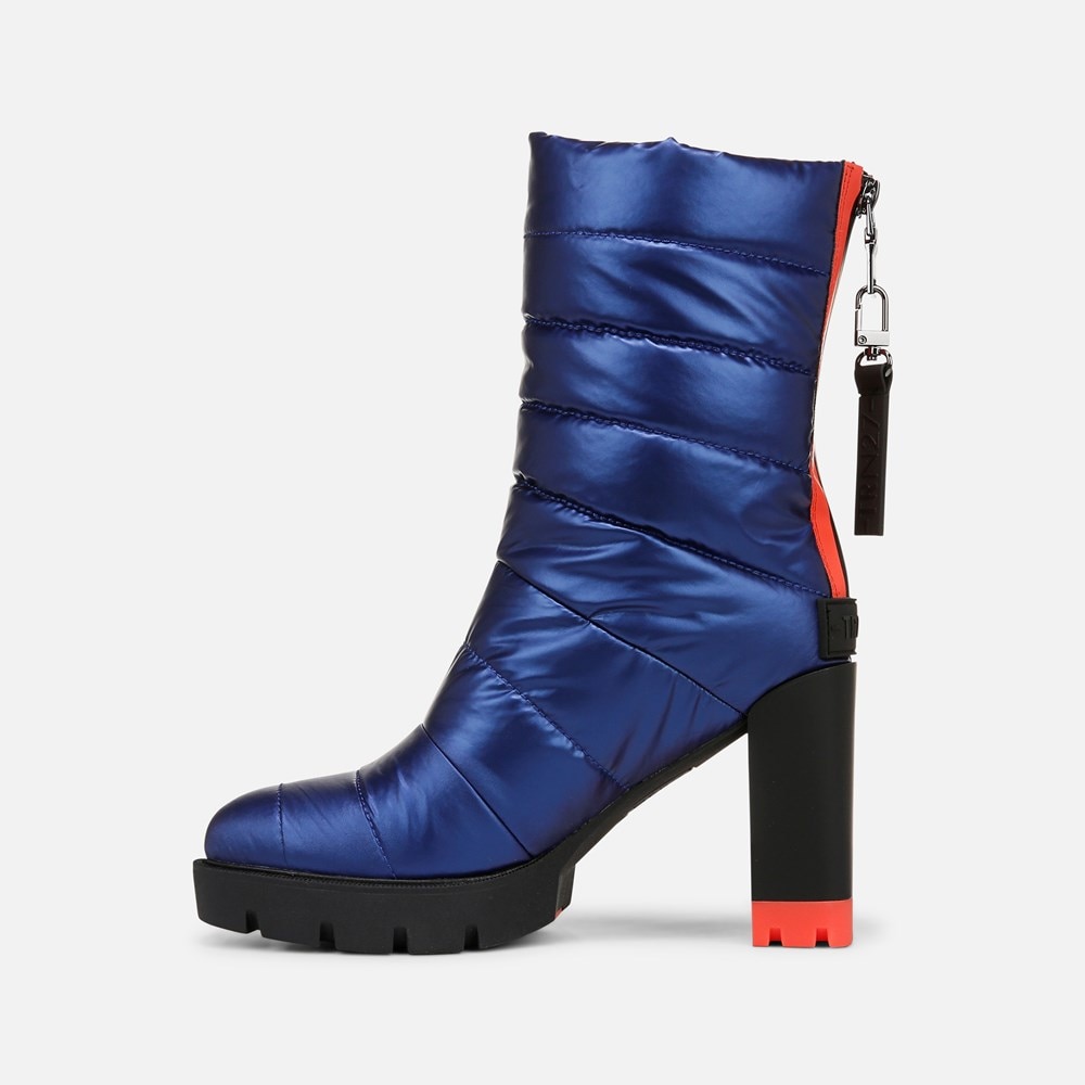Naturalizer Think Royln Crosswalk Water Repellent Bootie - Electric Blue High Shine Nylon