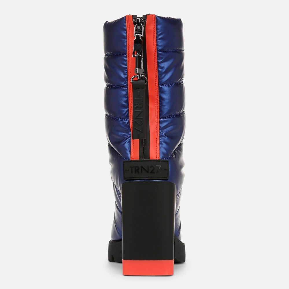 Naturalizer Think Royln Crosswalk Water Repellent Bootie - Electric Blue High Shine Nylon