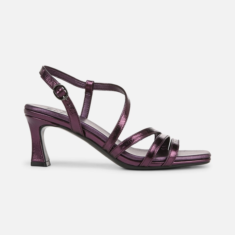 Naturalizer Galaxy Dress Sandal - Plum Purple Metallic Leather