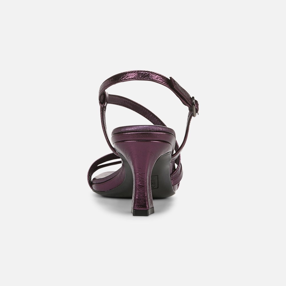 Naturalizer Galaxy Dress Sandal - Plum Purple Metallic Leather