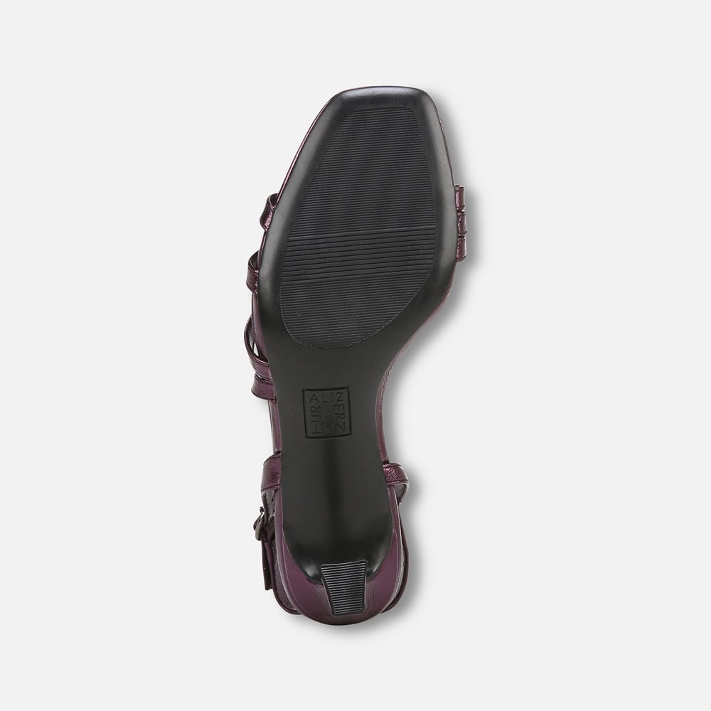 Naturalizer Galaxy Dress Sandal - Plum Purple Metallic Leather