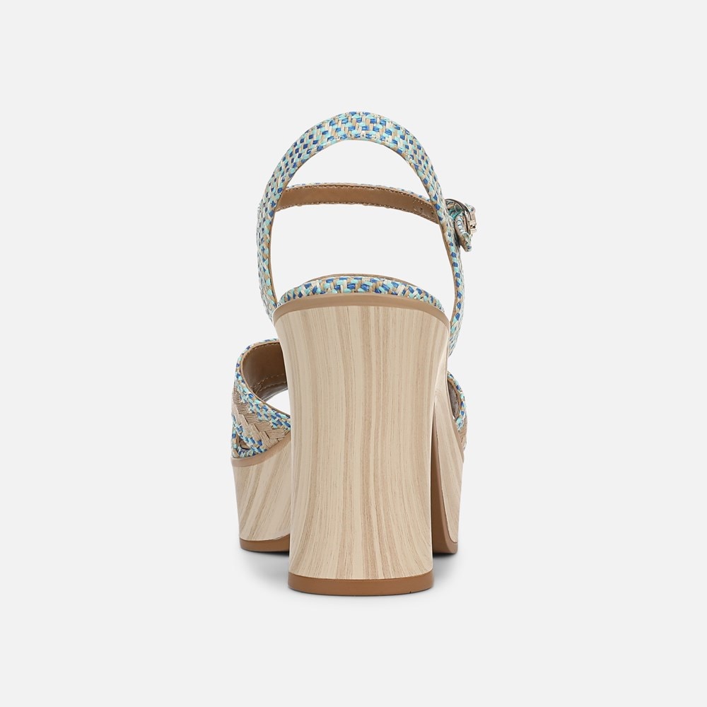 Naturalizer Katalina Platform Sandal - Blue Weave Fabric