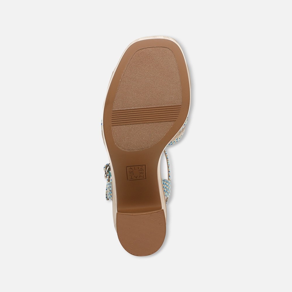 Naturalizer Katalina Platform Sandal - Blue Weave Fabric