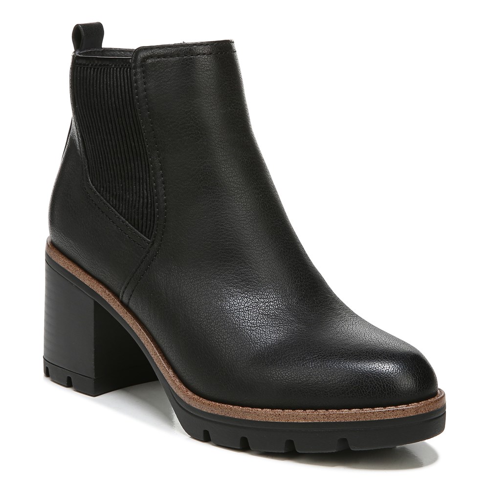 Naturalizer Madalynn Gore Water Repellent Bootie - Black Smooth Synthetic