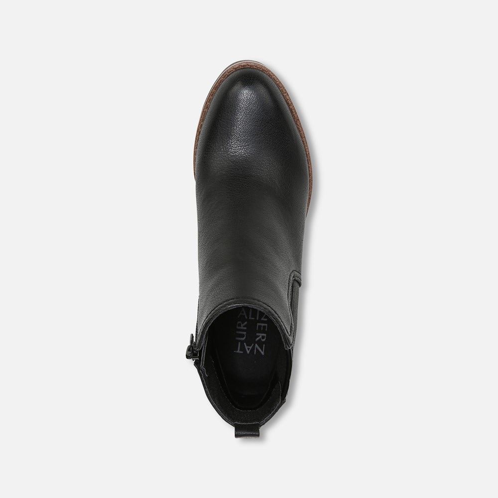 Naturalizer Madalynn Gore Water Repellent Bootie - Black Smooth Synthetic