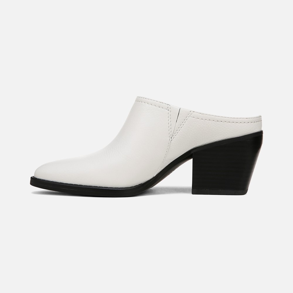 Naturalizer Fairmont Block Heel Mule - Warm White Leather