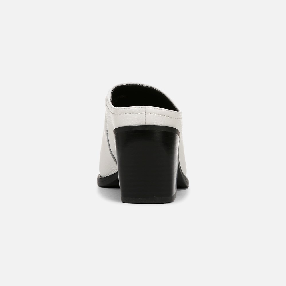 Naturalizer Fairmont Block Heel Mule - Warm White Leather