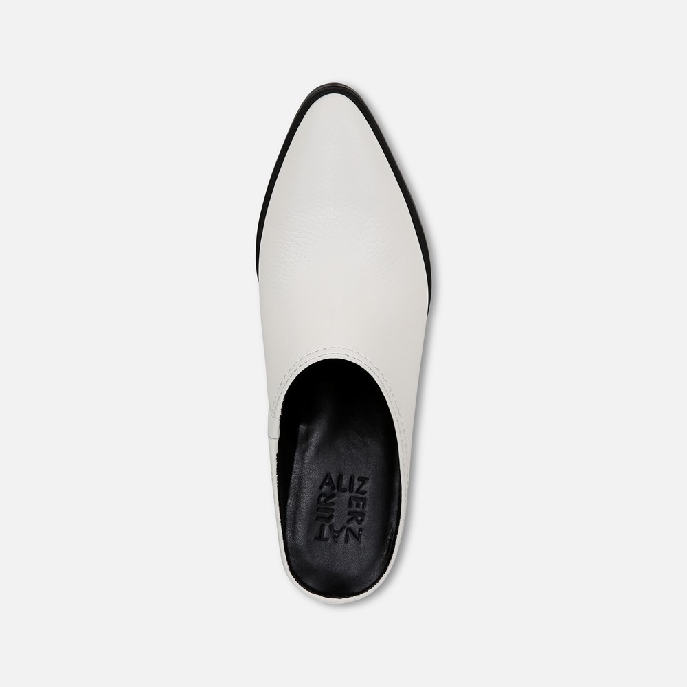 Naturalizer Fairmont Block Heel Mule - Warm White Leather