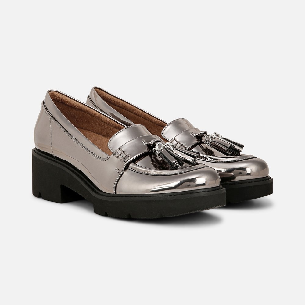 Naturalizer Committed Lug Loafer - Pewter Faux Leather