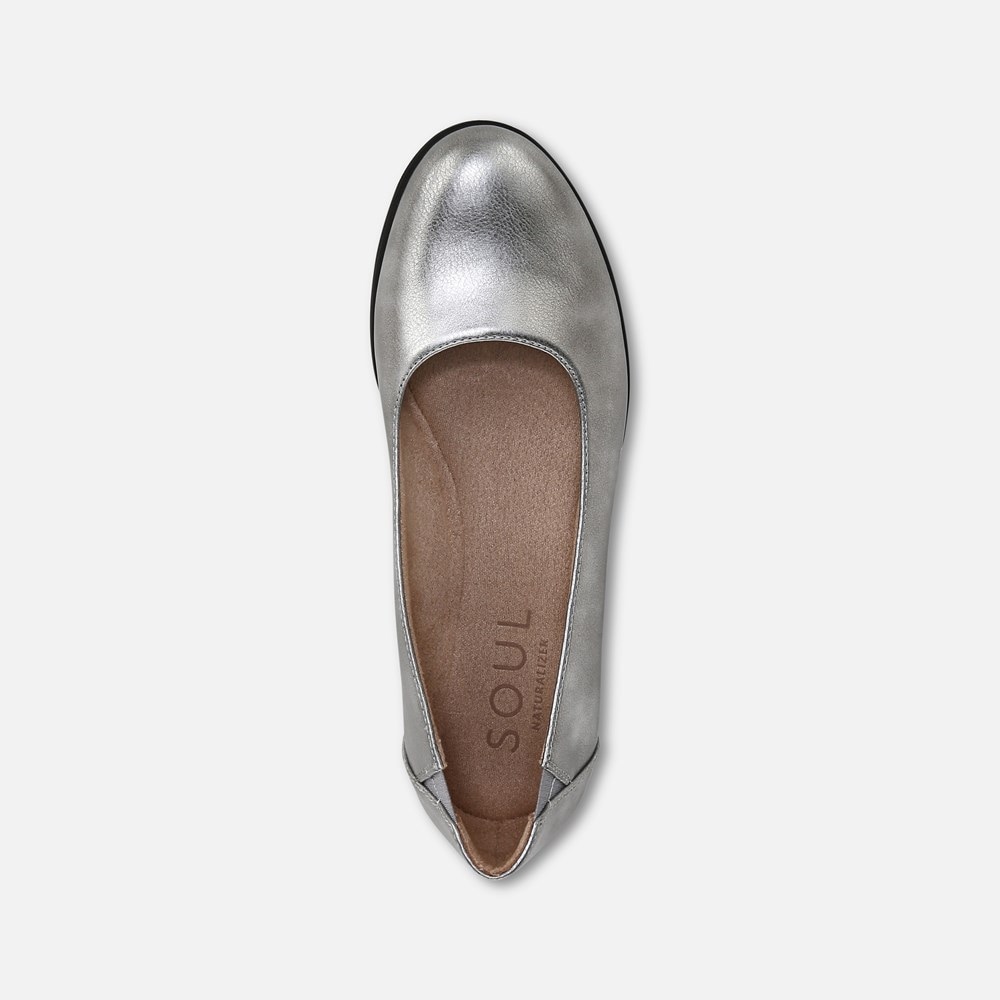 Naturalizer SOUL Idea Ballet Flat - Pewter Faux Leather