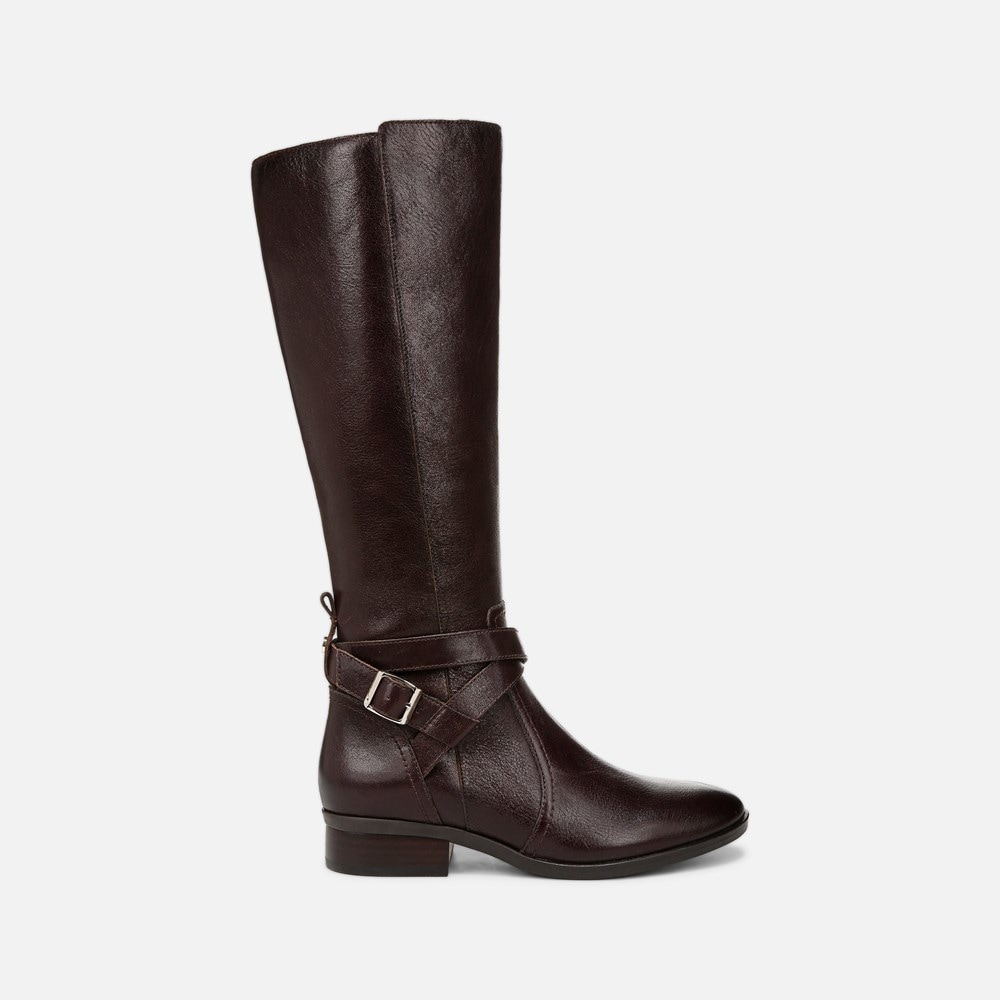 Naturalizer Rena 2 Narrow Calf Riding Boot - Brown Leather