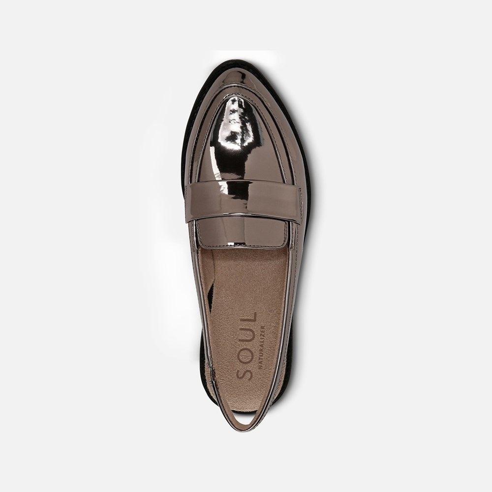Naturalizer SOUL Yeah Slingback Loafer - Pewter Faux Leather