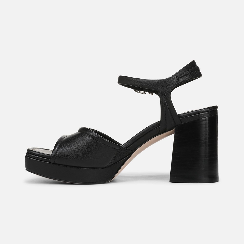 Naturalizer 27 EDIT Paloma Platform Sandal - Black Leather