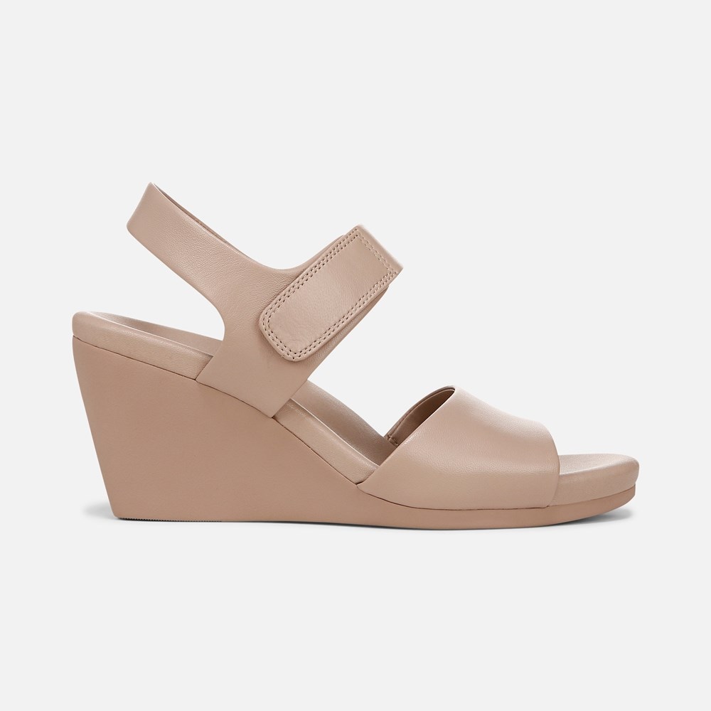 Naturalizer Imani Wedge Sandal - Vintage Mauve Leather