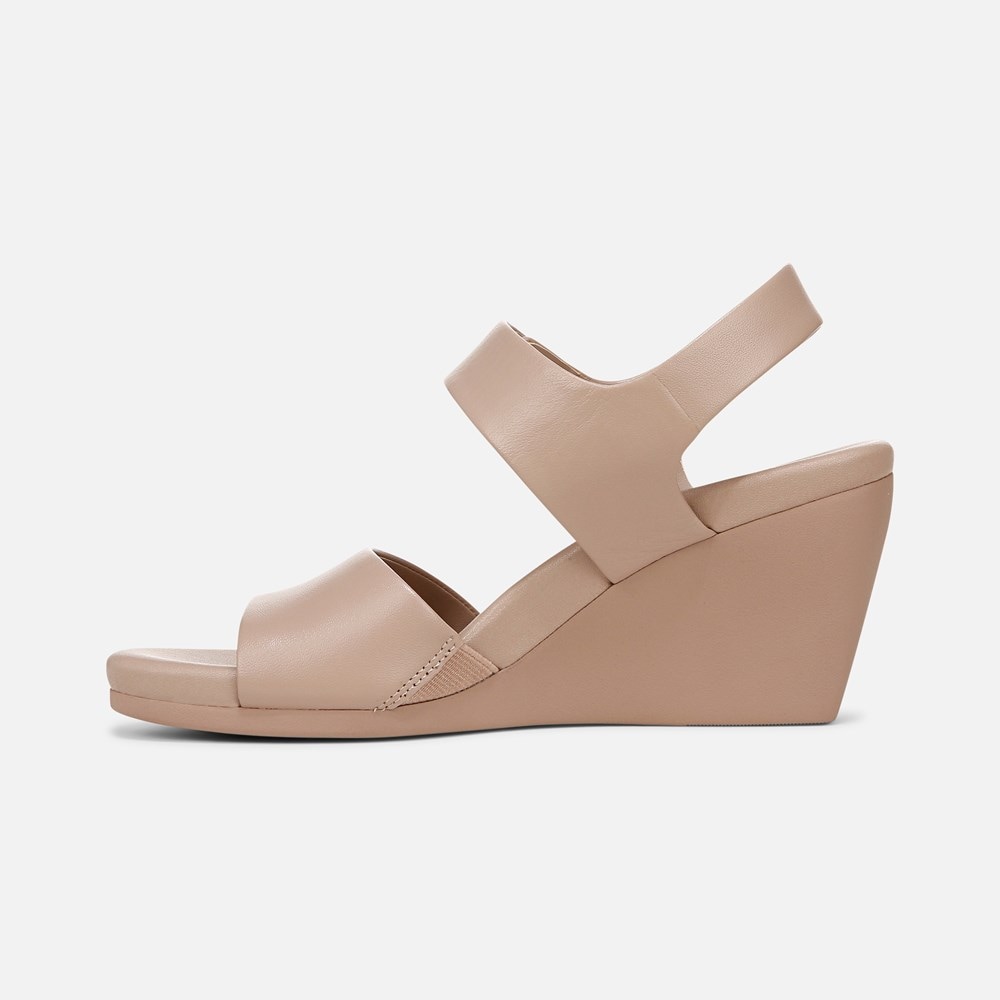 Naturalizer Imani Wedge Sandal - Vintage Mauve Leather