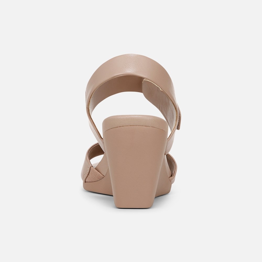 Naturalizer Imani Wedge Sandal - Vintage Mauve Leather