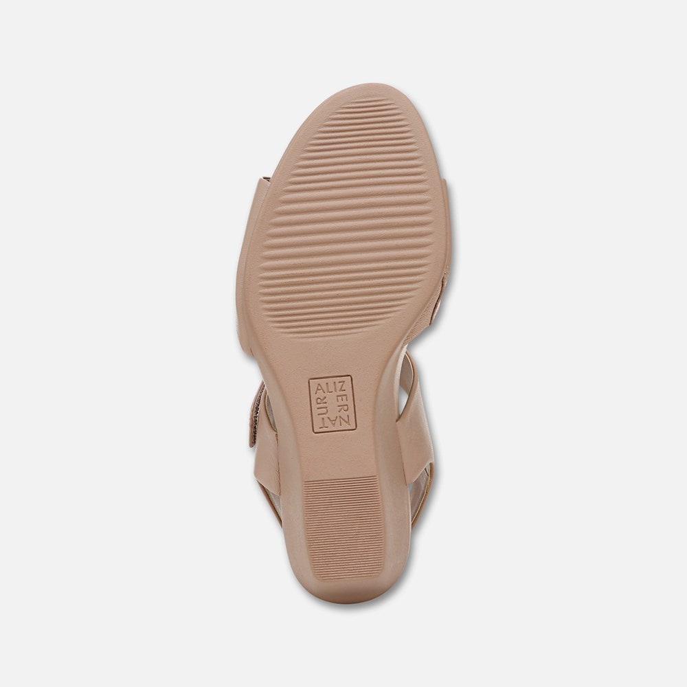 Naturalizer Imani Wedge Sandal - Vintage Mauve Leather