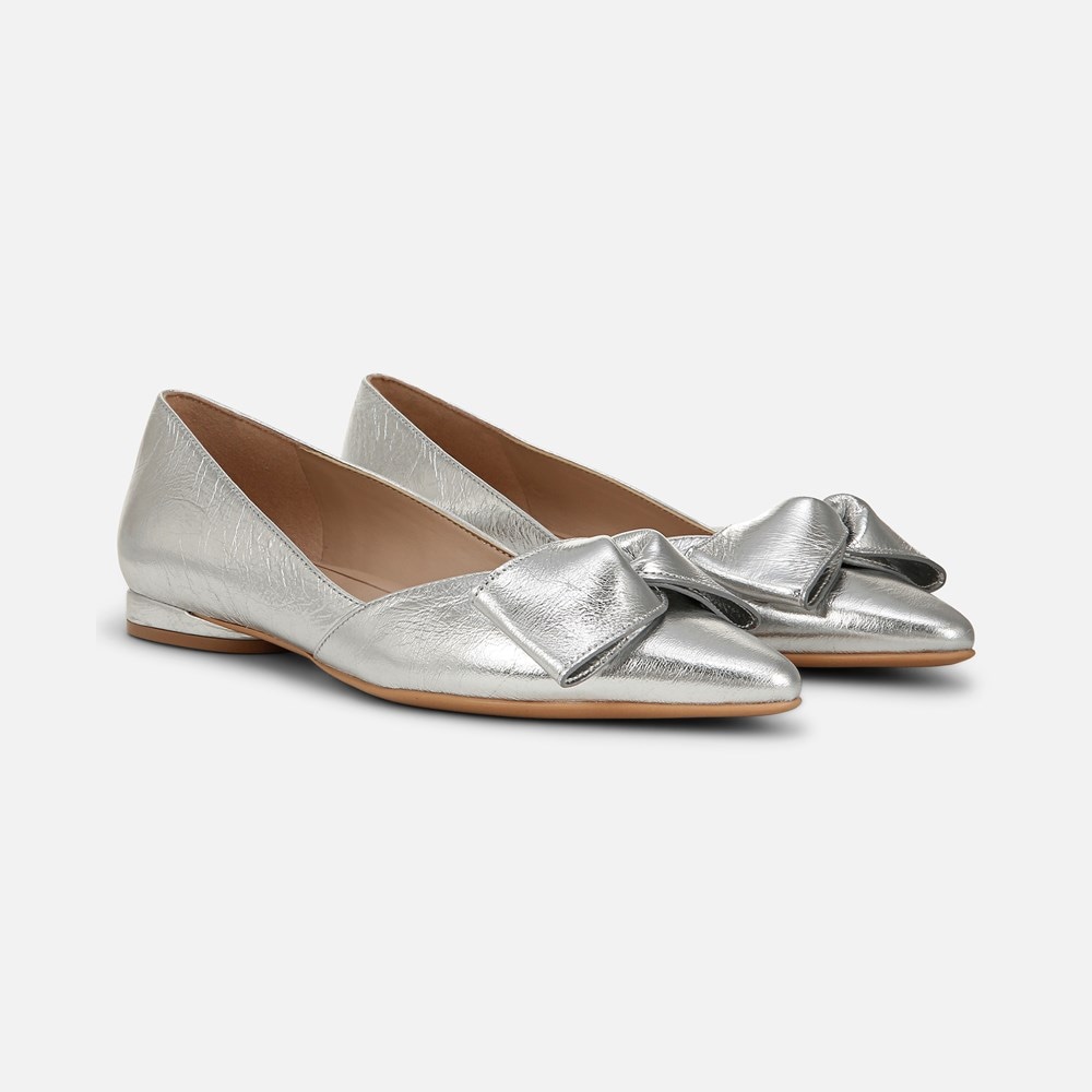Naturalizer Havana Bow Flat - Silver Leather
