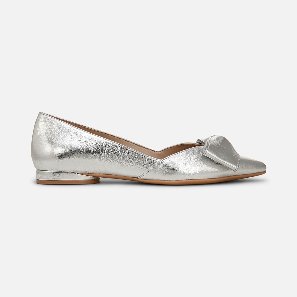 Naturalizer Havana Bow Flat - Silver Leather