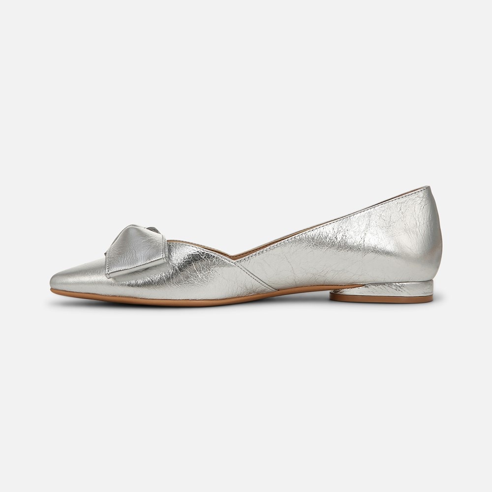 Naturalizer Havana Bow Flat - Silver Leather