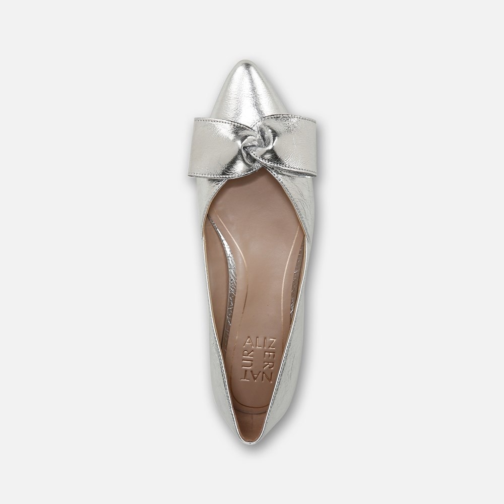 Naturalizer Havana Bow Flat - Silver Leather