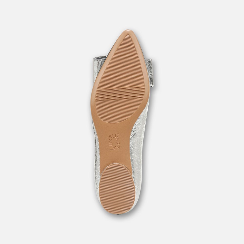 Naturalizer Havana Bow Flat - Silver Leather