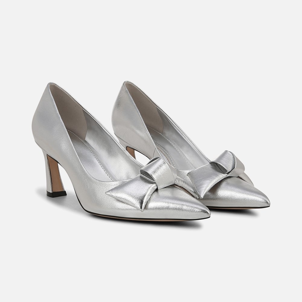 Naturalizer 27 EDIT Emery Bow Pump - Silver Leather