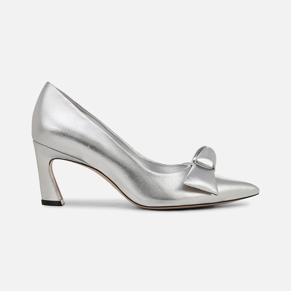 Naturalizer 27 EDIT Emery Bow Pump - Silver Leather