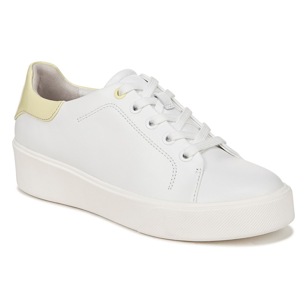Naturalizer Morrison 2.0 Lace Up Sneaker - White/Pastel Lime