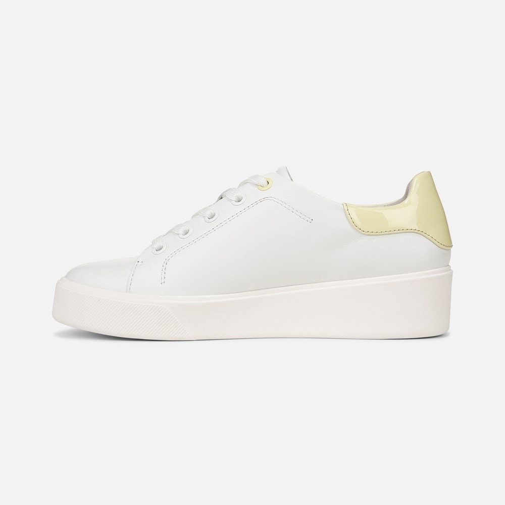 Naturalizer Morrison 2.0 Lace Up Sneaker - White/Pastel Lime