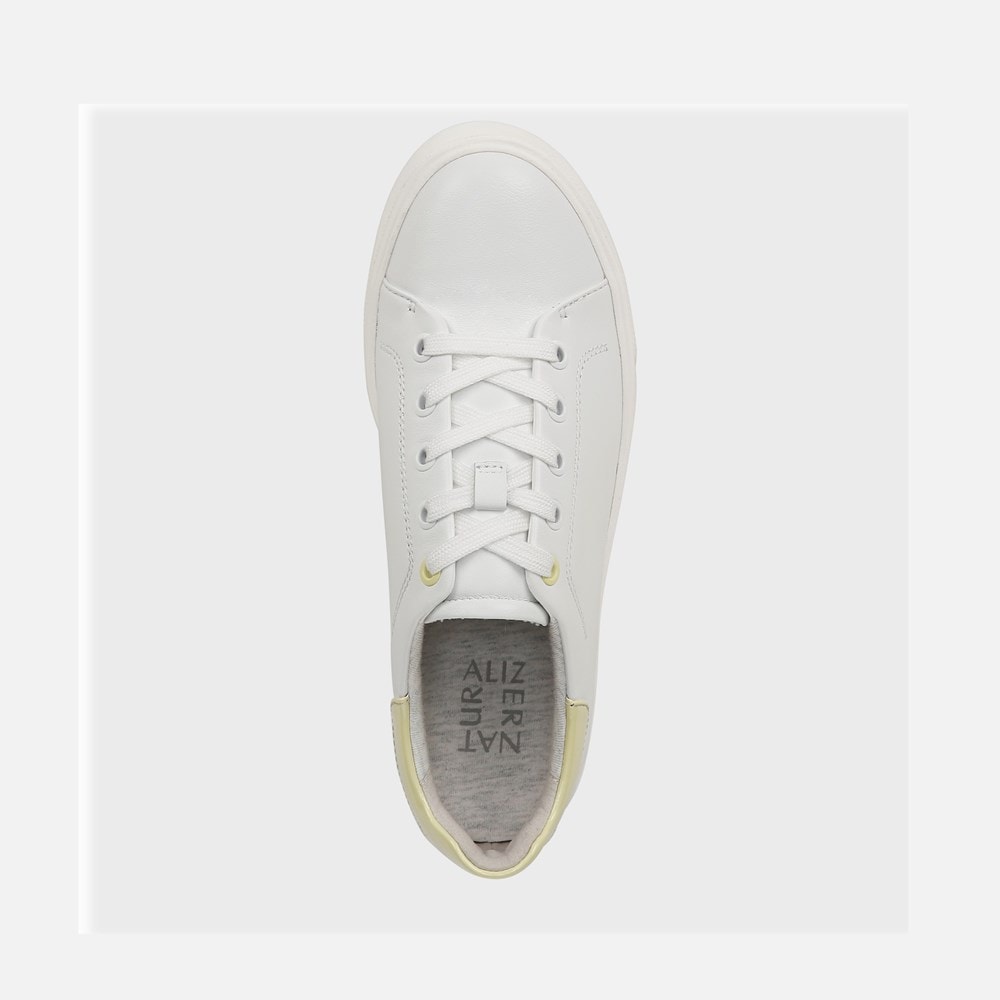 Naturalizer Morrison 2.0 Lace Up Sneaker - White/Pastel Lime