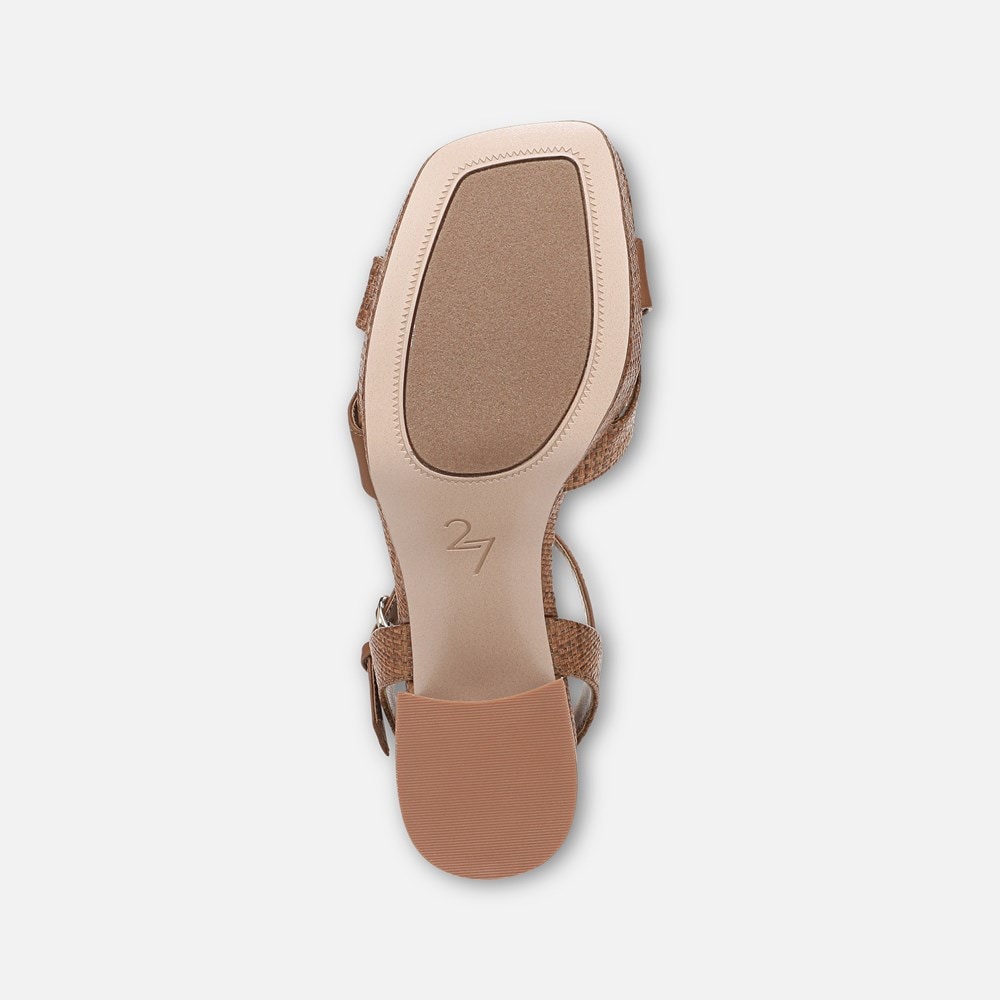 Naturalizer 27 EDIT Peyton Platform Sandal - English Tea Brown Fabric