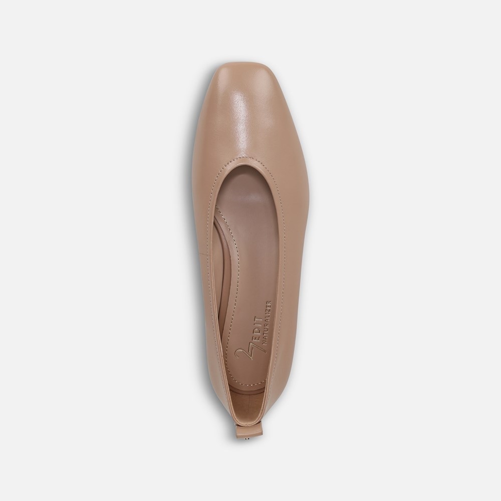 Naturalizer 27 Edit Carla Flat - Crème Brulee Leather