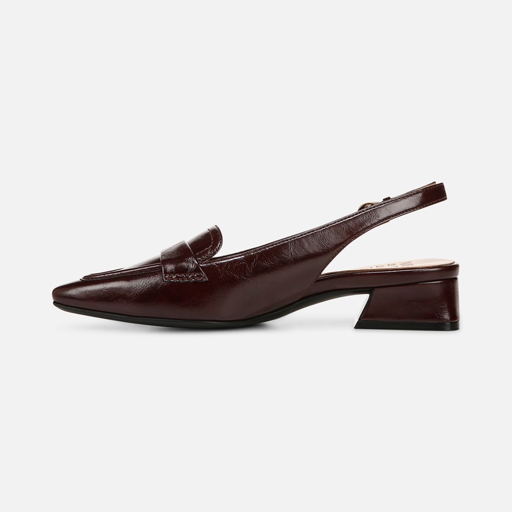 Naturalizer Garner Slingback - Merlot Red Faux Leather