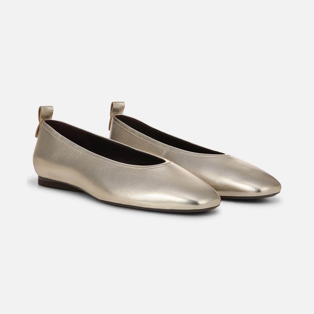 Naturalizer 27 Edit Carla Flat - Champagne Metallic Leather