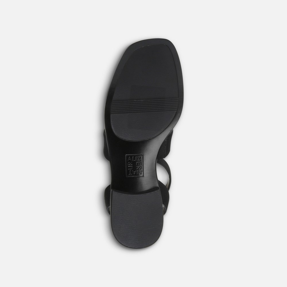 Naturalizer Gana Strappy Sandal - Black Faux Leather