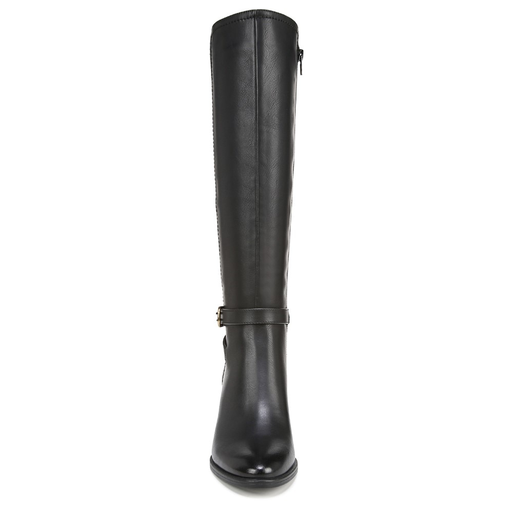 Naturalizer SOUL Uptown Wide Calf Knee High Boot - Black Faux Leather