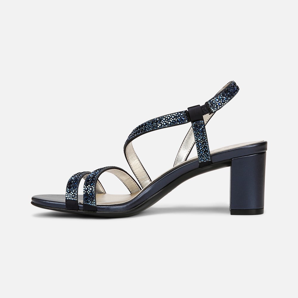 Naturalizer Vanessa 3 Sandal - French Navy Satin