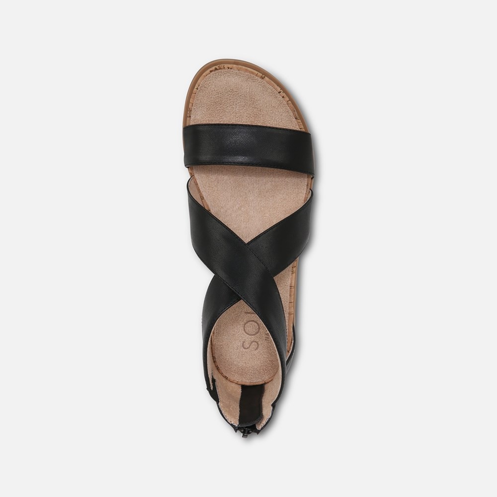 Naturalizer SOUL Cindi Sandal - Black Leather