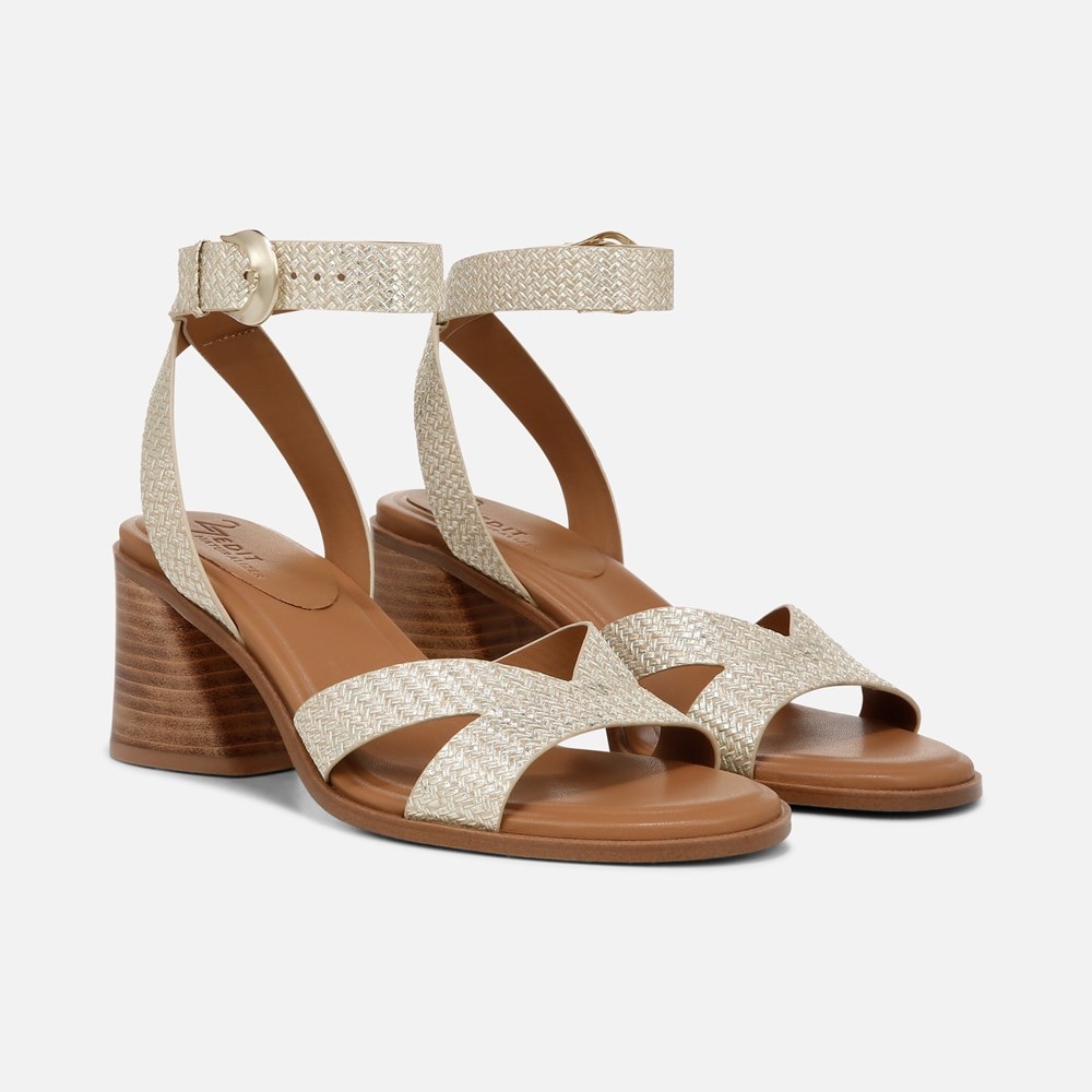 Naturalizer 27 EDIT Yumi Ankle Strap Sandal - Cremosa Taupe Leather