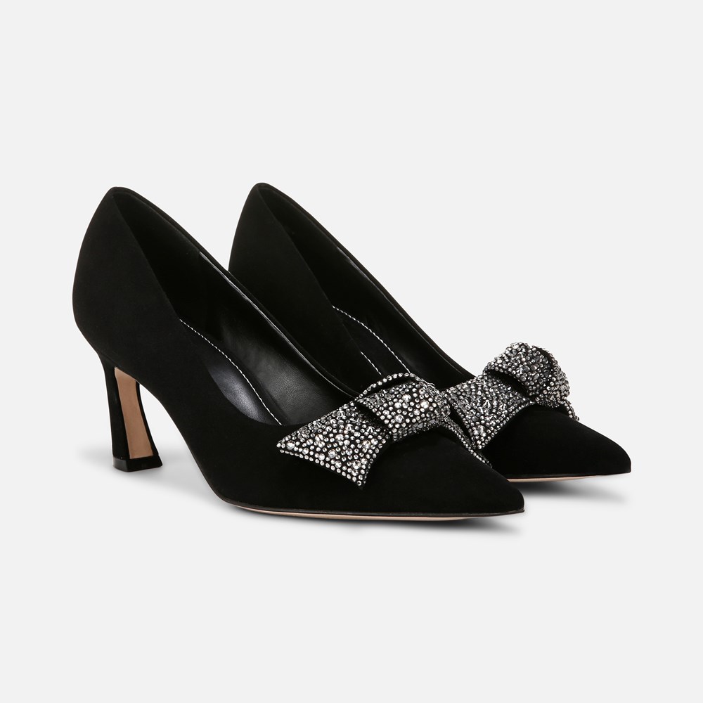 Naturalizer 27 EDIT Emery Bow Pump - Black Suede