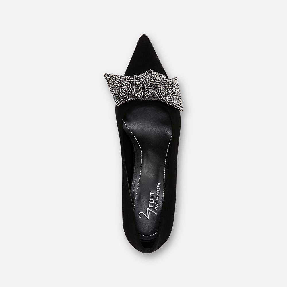 Naturalizer 27 EDIT Emery Bow Pump - Black Suede