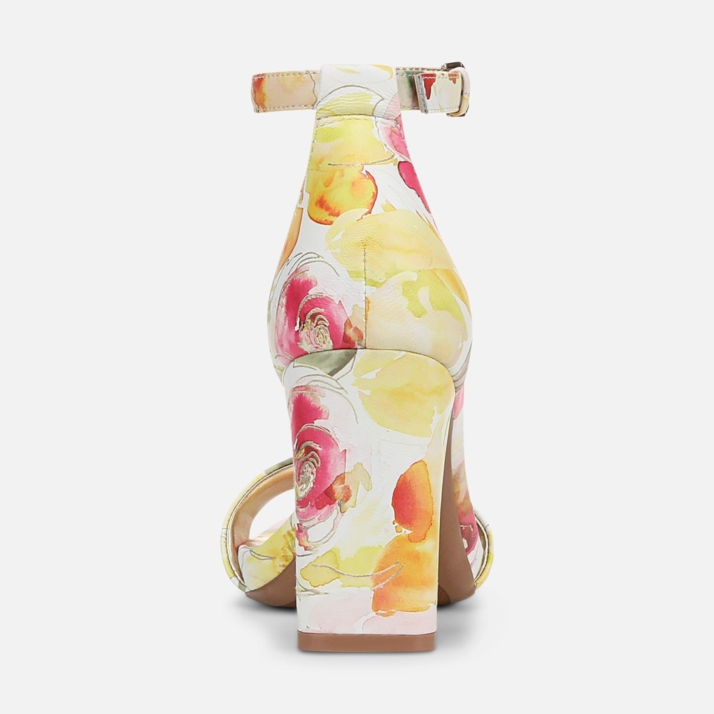 Naturalizer Joy Dress Sandal - Sunlight Yellow Floral Leather