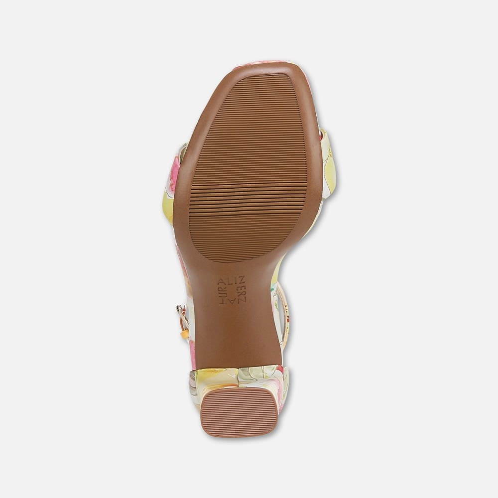 Naturalizer Joy Dress Sandal - Sunlight Yellow Floral Leather