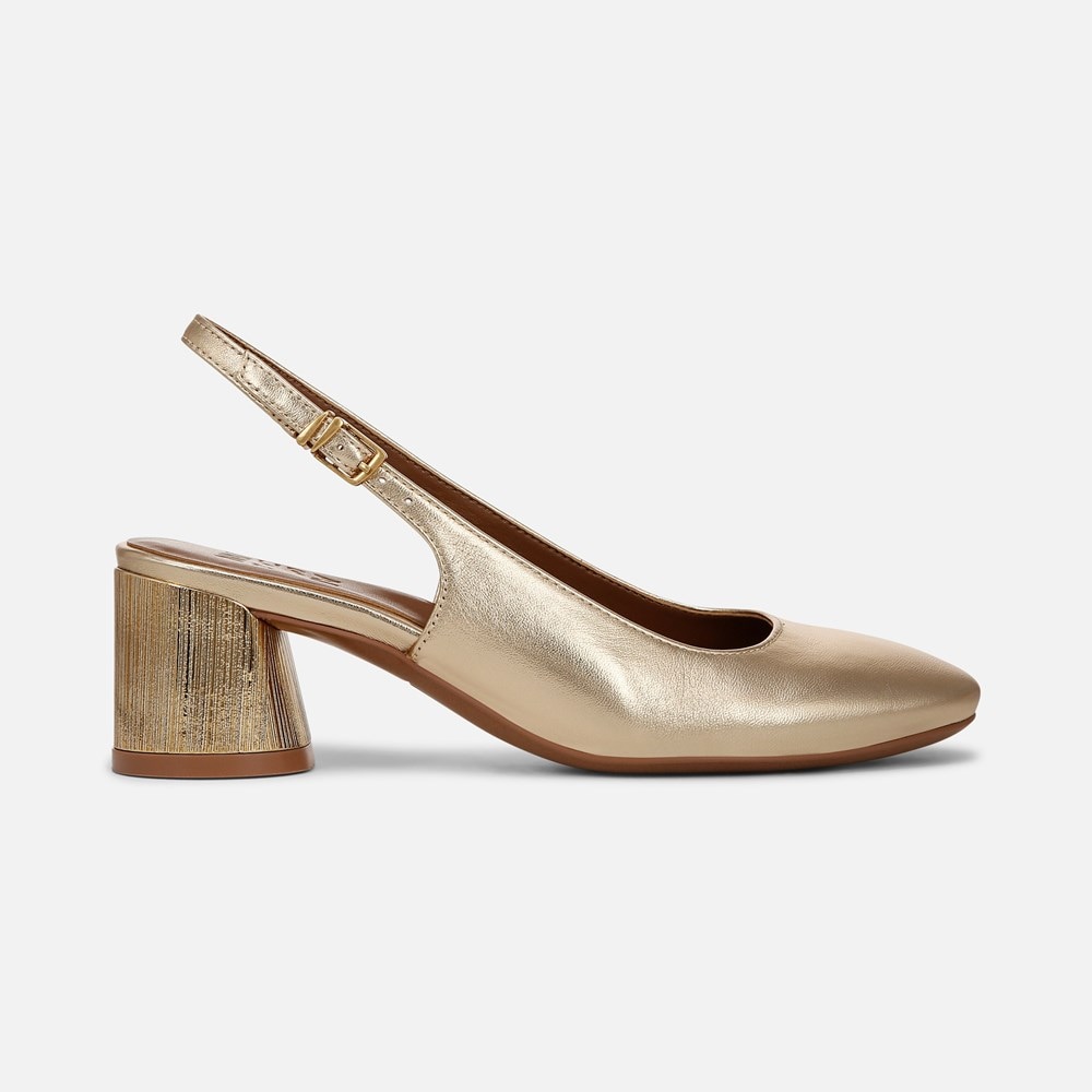 Naturalizer Lane Slingback Pump - Dark Gold Leather