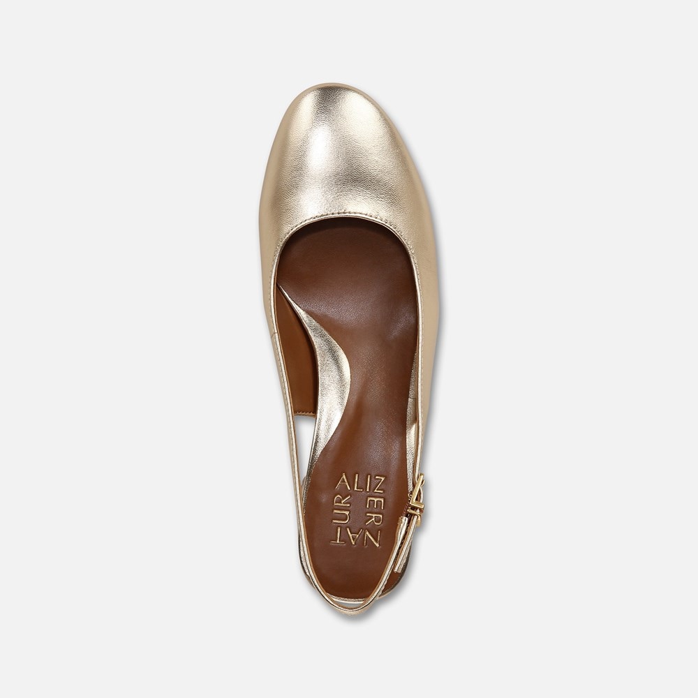 Naturalizer Lane Slingback Pump - Dark Gold Leather