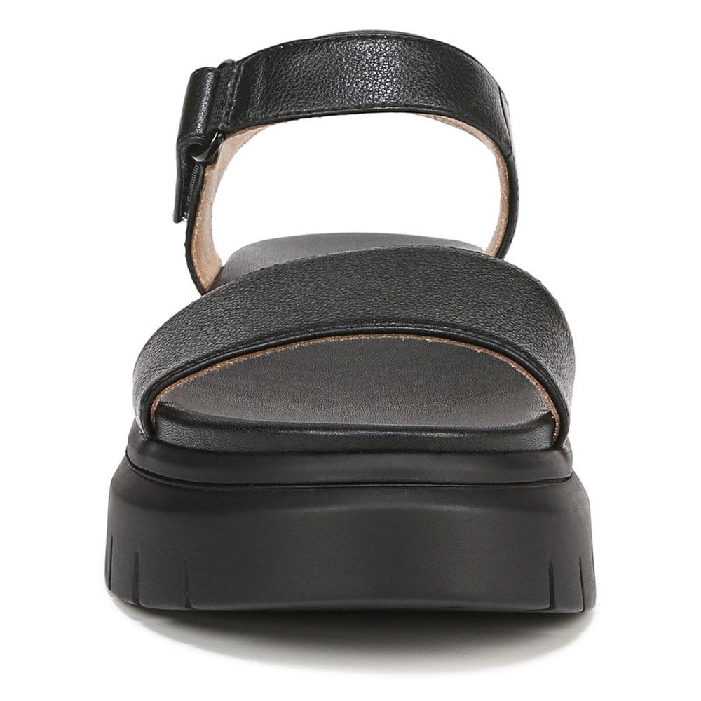 Naturalizer SOUL Poppi Wedge Sandal - Black tumbled